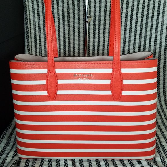 MAKE AN OFFER all day sailing stripe tote kate spade brand new condition - Picture 2 of 7